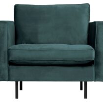 BePureHome Fauteuil Rodeo Classic Velvet Teal Fauteuil Stof