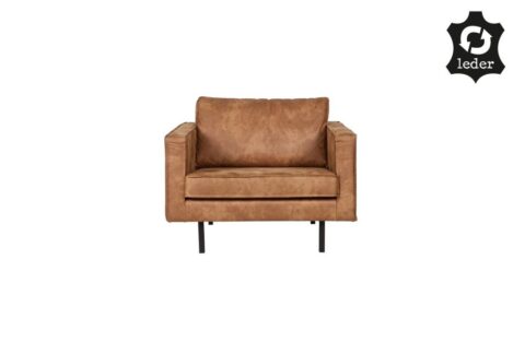 BePureHome Fauteuil Rodeo Cognac Fauteuil Leder