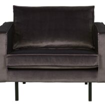 BePureHome Fauteuil Rodeo Velvet Antraciet Fauteuil Stof