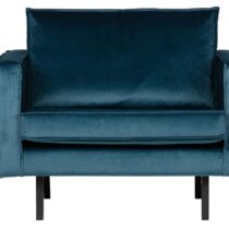 BePureHome Fauteuil Rodeo Velvet Blue Fauteuil Stof