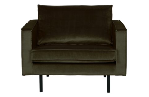 BePureHome Fauteuil Rodeo Velvet Dark Green Fauteuil Stof