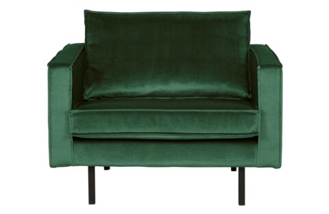 BePureHome Fauteuil Rodeo Velvet Green Forest Fauteuil Stof