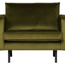 BePureHome Fauteuil Rodeo Velvet Olive Fauteuil Stof