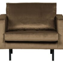 BePureHome Fauteuil Rodeo Velvet Taupe Fauteuil Stof