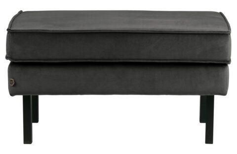 BePureHome Hocker Rodeo Velvet Antraciet Banken Stof