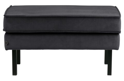 BePureHome Hocker Rodeo Velvet Dark Grey Banken Stof