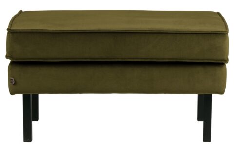 BePureHome Hocker Rodeo Velvet Olive Banken Stof