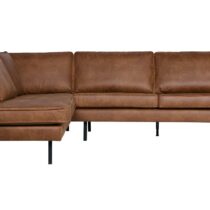 BePureHome Hoekbank Links Rodeo Cognac Banken Leder