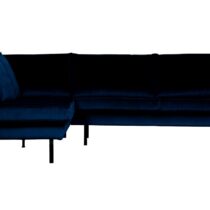 BePureHome Hoekbank Links Rodeo Velvet Dark Blue Banken Stof