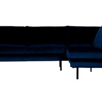 BePureHome Hoekbank Rechts Rodeo Velvet Dark Blue Banken Stof