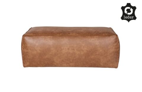 BePureHome Poef Rodeo Cognac Stoelen Leder