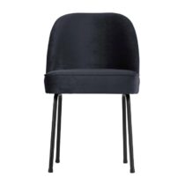 BePureHome Stoel Vogue Fluweel Inkt Stoelen Stof