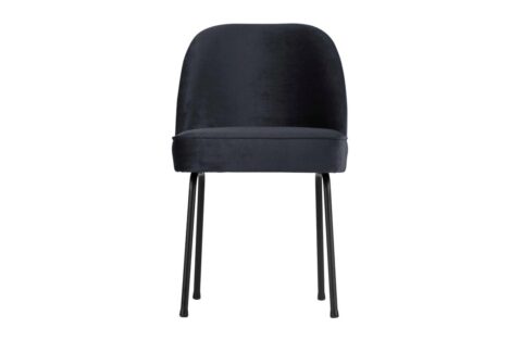 BePureHome Stoel Vogue Fluweel Inkt Stoelen Stof