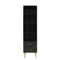 Bopita Boekenkast Floris Black/Natural Kasten MDF