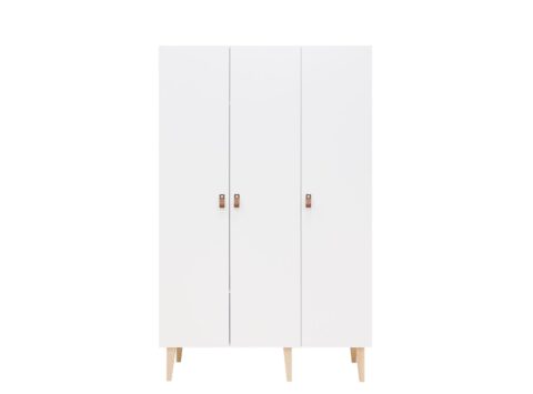 Bopita Kast Indy 3-Deurs Wit/Naturel Kinder- / Tienerkamers Hout