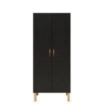 Bopita Kledingkast 2-Deurs Floris Black/Natural Kinder- / Tienerkamers MDF