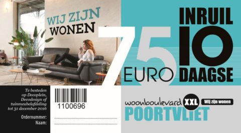 Cadeaubon XXL Inruil 10-daagse voorjaar 2016  N.v.t.