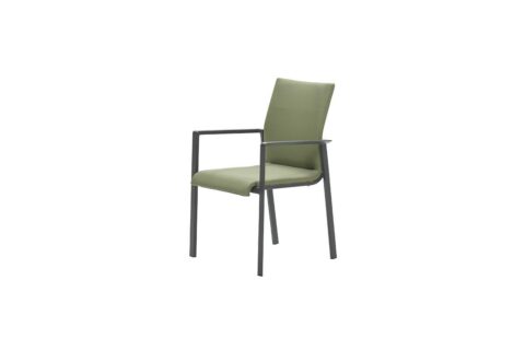 Diningfauteuil Dallas Groen Tuinmeubelen Aluminium