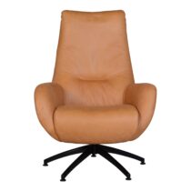 Draaifauteuil Callisto Cognac Fauteuil Leder