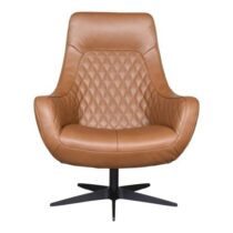 Draaifauteuil Odivelas Cognac Fauteuil Leder