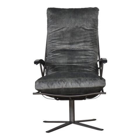 Draaifauteuil Vilena Leder Groen Fauteuil Leder