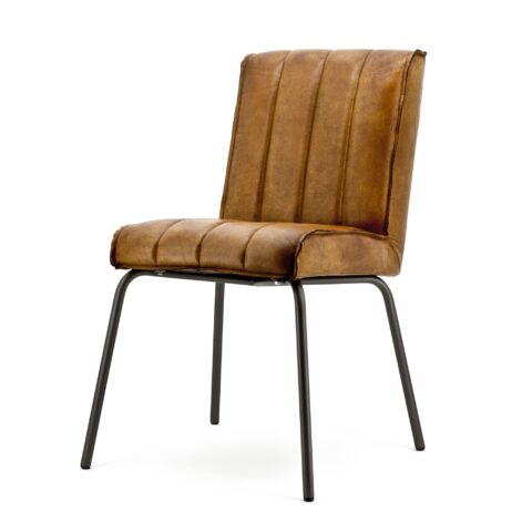 Eleonora Stoel Marvin Cognac Stoelen Leder