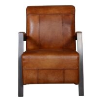 Fauteuil Brayden Cognac Fauteuil Leder