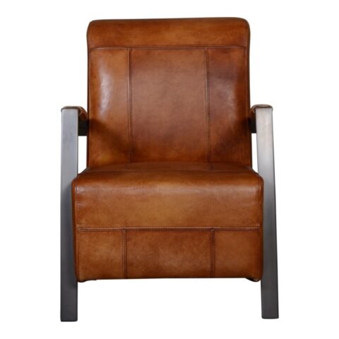 Fauteuil Brayden Cognac Fauteuil Leder