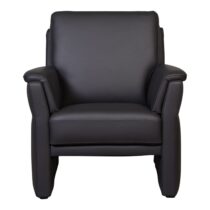 Fauteuil Cecilio Small Zwart Fauteuil Leder