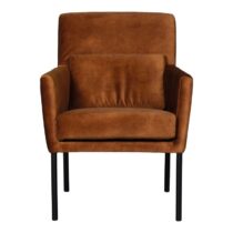 Fauteuil Maryvil Laag Cognac Fauteuil Stof