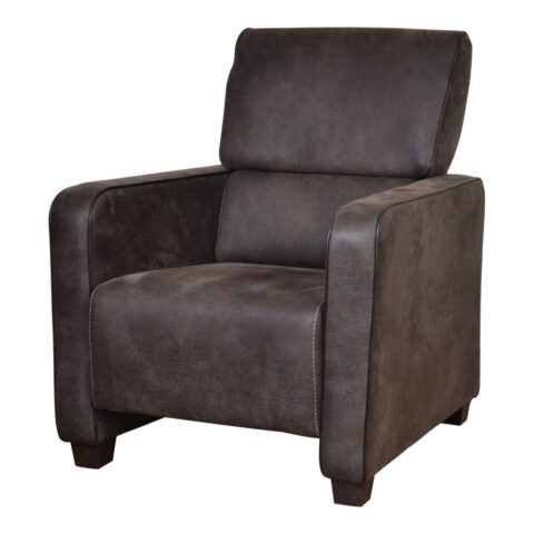 Fauteuil Paddy Donkerbruin Hoog Fauteuil Leder