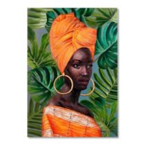 Feelings African Lady Wanddecoratie Woon accessoires Canvas