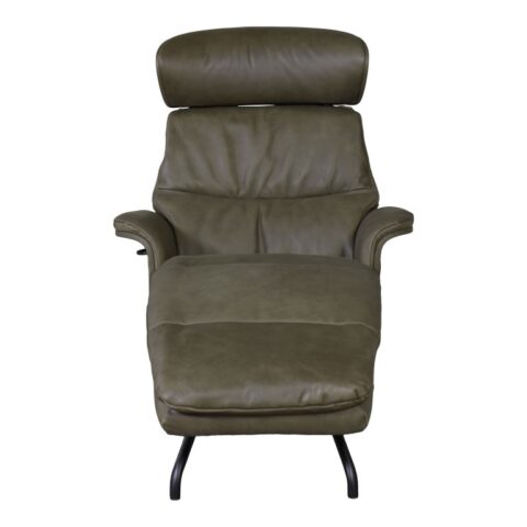 Flexlux Chaise Lounge Clement Green Fauteuil Leder