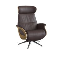 Flexlux Relaxfauteuil Clement Medium Brown Fauteuil Leder