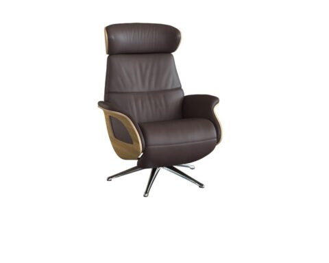 Flexlux Relaxfauteuil Clement Medium Brown Fauteuil Leder