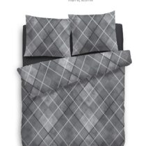 Heckett & Lane DBO Crispin Grijs 140x200 Flanel Beddengoed Flanel