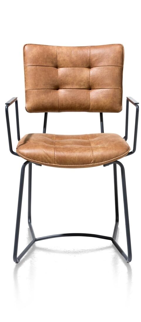 Henders & Hazel Armstoel Julien Cognac Stoelen Microleder