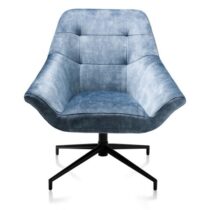 Henders & Hazel Draaifauteuil Reggio Blauw Fauteuil Stof