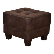 Hocker Capiton 55x55 Bruin Fauteuil Leder