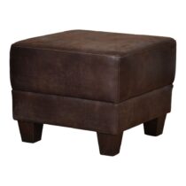 Hocker Plato 55x55 Bruin Banken Leder