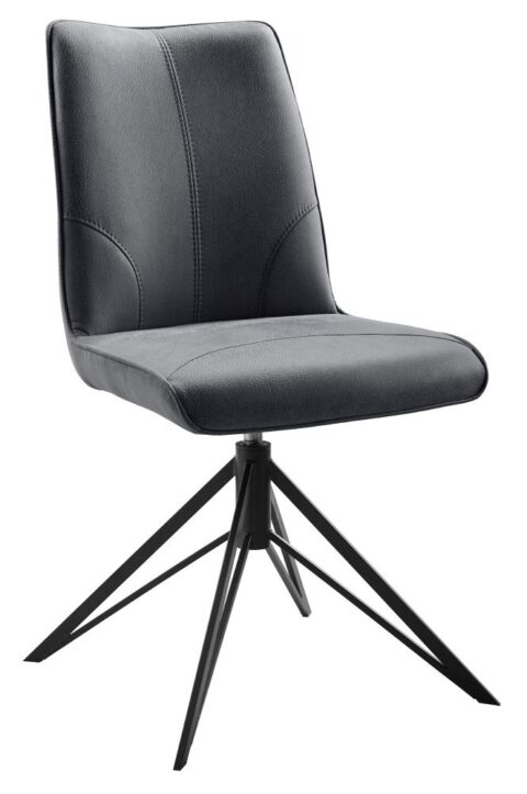 IN HOUSE Stoel Emora Off Black Stoelen Stof