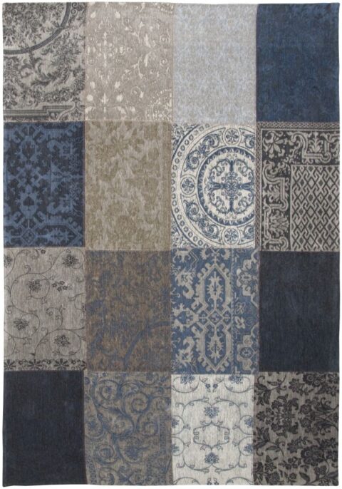 Karpet Vintage Multi blue denim 230x230 Vloerkleden Wol