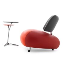 Leolux Fauteuil Pallone Paradise Red Cardinal Fauteuil Leder