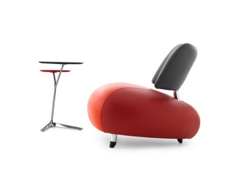 Leolux Fauteuil Pallone Paradise Red Cardinal Fauteuil Leder