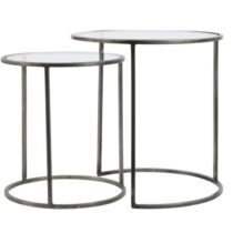 Light & Living Side table S/2 DUARTE tin Tafels