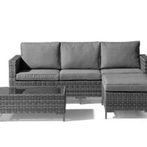 Loungeset Malaga Grijs Tuinmeubelen Wicker