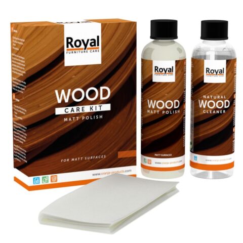 Matt Polish Wood Care Kit + Cleaner 2 x 250 ml Onderhoud