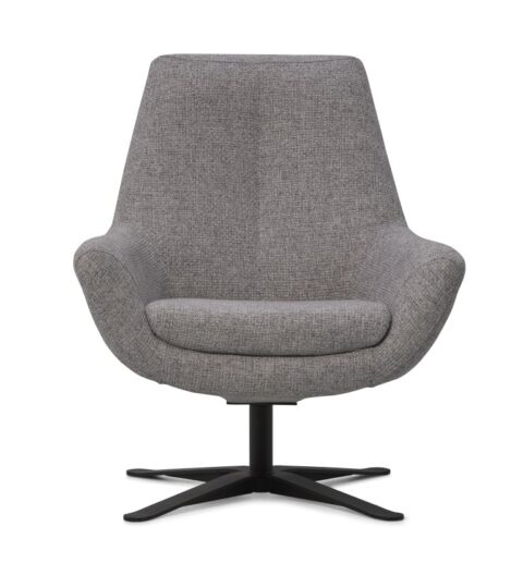 Montel Fauteuil Charles Low White Grey Fauteuil Stof