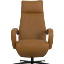 Montel Relaxfauteuil Diva Oker Fauteuil stof/leder