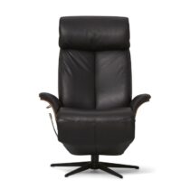 Montel Relaxfauteuil Twinz L Zwart Fauteuil Leder